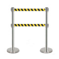 Double Belt Retractable Barrier Road Block Barriers,  Safe Isolation Barrier/